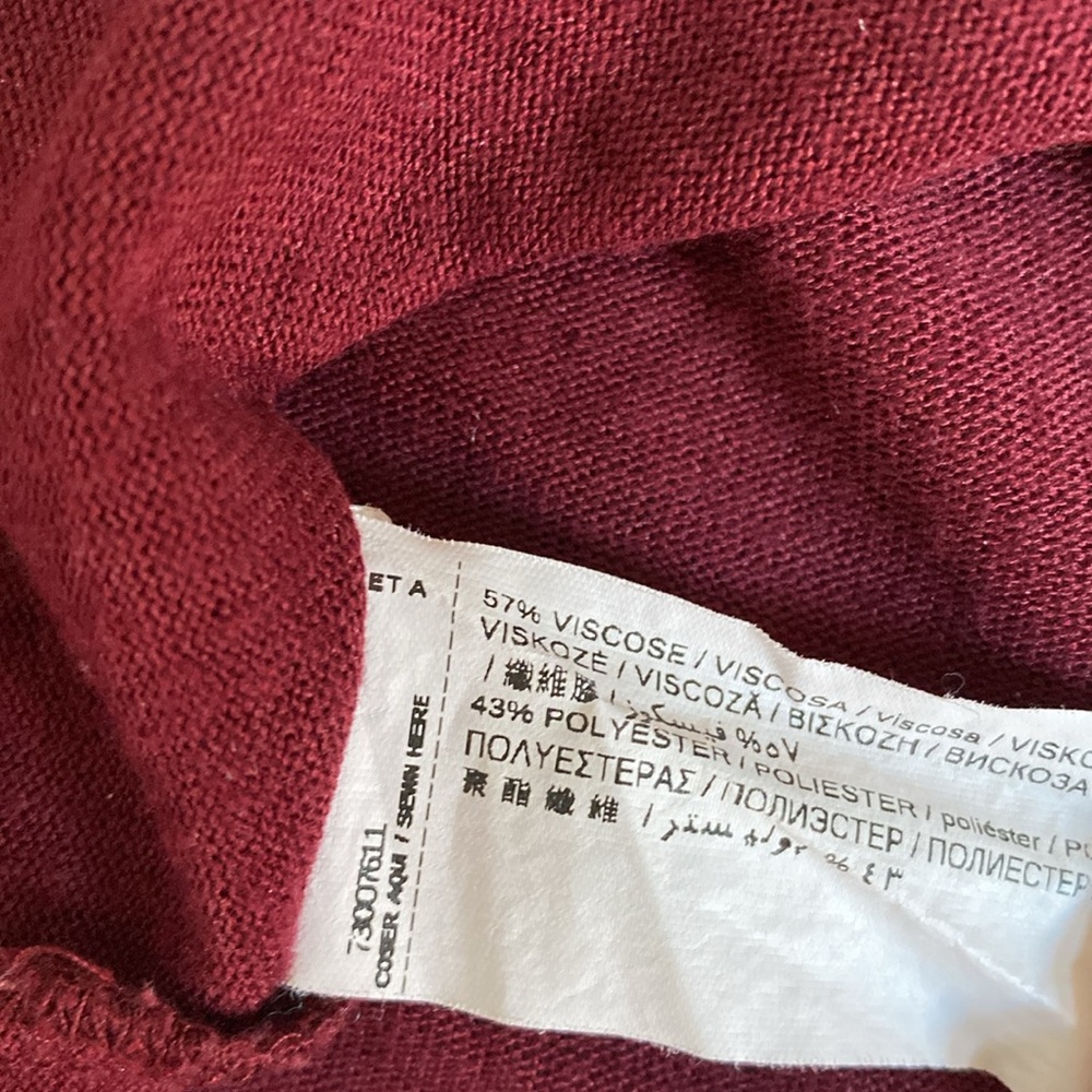 Mango | Maroon Bell Sleeve Sweater - Picture 3 of 4
